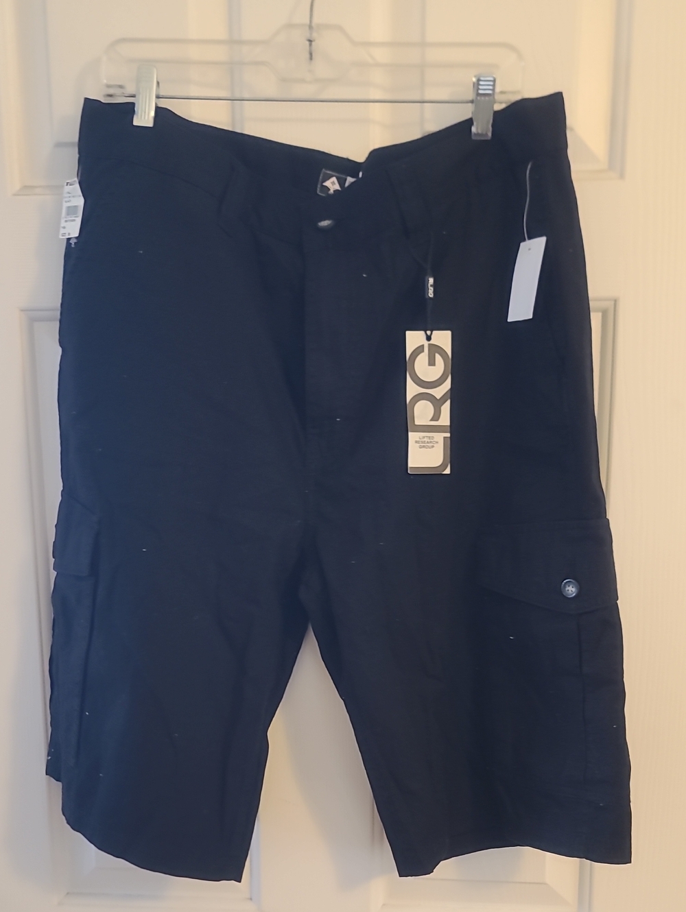 LRG Men's Black Cargo Shorts